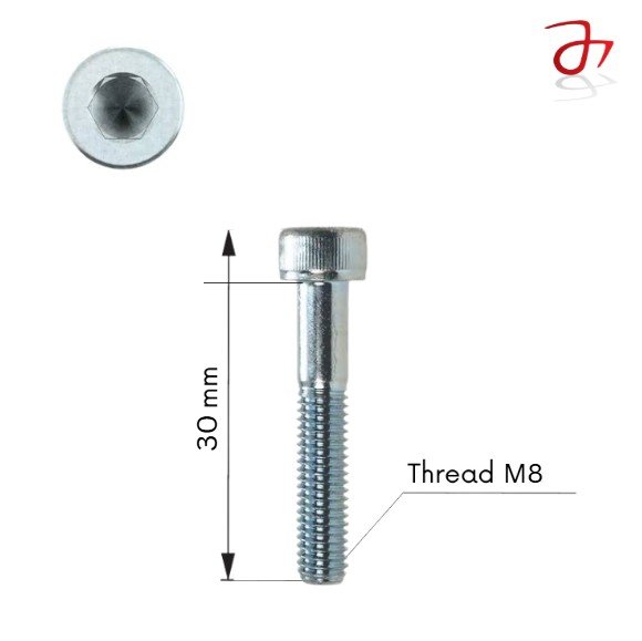 DIN 912 Socket Head Bolt M8x30 Steel Zinc-Plated 8.8