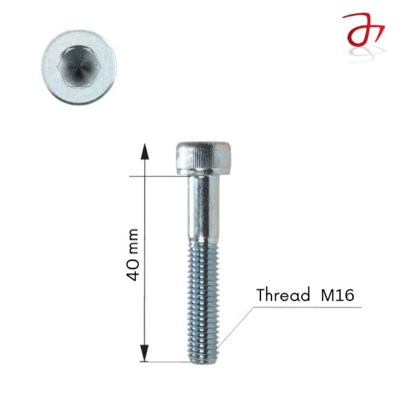 DIN 912 Socket Head Bolt M16x40 Steel Zinc-Plated 8.8