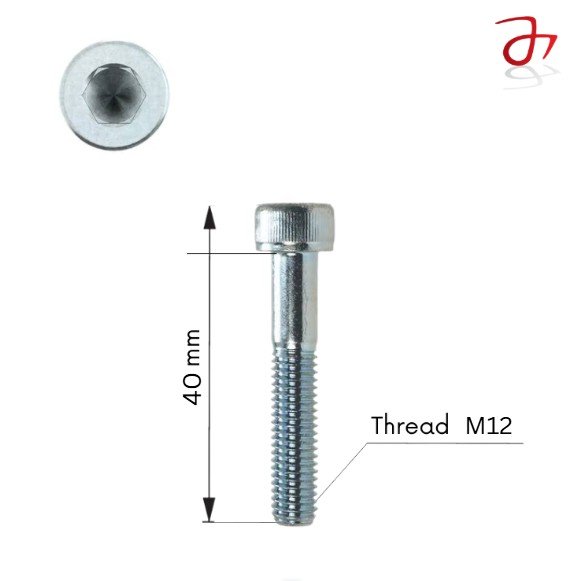 DIN 912 Socket Head Bolt M12x40 Steel Zinc-Plated 8.8